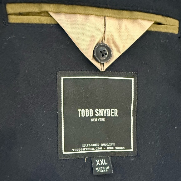Todd Snyder 100% CASHMERE & WOOL Navy Blue Peacoat NWT - Picture 13 of 14